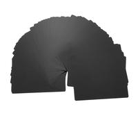 ADOCARN 50pcs Aluminium Alloy Engraved Business Cards Black Colour Sturdy Metal Cards Never Rust Suitable for Marking Machine Test and Engraving Office Use