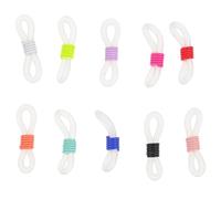 ADOCARN 50pcs Chain Connector Ends for Eyeglasses and Sunglasses, Rubber Anti-slip Holder that Holds Ear Cords Tightly, Easy to Use for Craft Projects and Eyewear Retainers Random Color