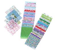 ADOCARN 50pcs Colorful Cotton Cloth Squares 10x10cm for DIY Patchwork and Sewing Crafts, Easy to Iron and Safe, for Cushion Covers and Quilts Random Style