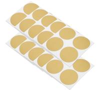ADOCARN 50pcs DIY Labels Round Labels Circle Scratch Off Stickers Golden Paper Delicate Simple Round Shape Design Wedding Cards