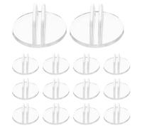 ADOCARN 50pcs round Plastic Card Display Stands with Steady Design for Business Cards, Neat and Simple Style, for Office Desk or Party Use