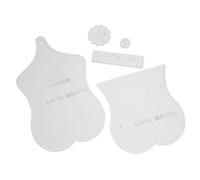 ADOCARN 5pcs Acrylic DIY Leather Card Holder Pattern Templates for Beginners and Professionals Classic Style Stencils Suitable for Card Holder Making and Passport Crafting