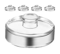 ADOCARN 5pcs Glass Fermentation Weight with Handle: Pickle Pebble for Mason Jars - Fermenting Tool for Wide Mouth Canning Accessories Soda Lime Sauerkraut Kimchi 230g