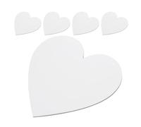 ADOCARN 5pcs Heart Shaped Canvas Panels for Painting and Sketching, Soft Surface Canvas Boards with Versatile Use, Drawing Panel for Students and Artists, White Mini Canvases
