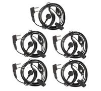 ADOCARN 5pcs Interphone Headset Ear-hook Headphones with Sound Performance and Sturdy Pu Material, Compatible with Radios for Effective Transmission in Communication