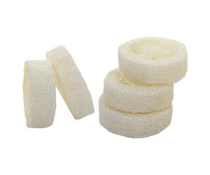 ADOCARN 5pcs Loofah Pad Soap Tray Chic Soap Base Dish Loofah Sponge Beige Simple and Natural Shape Strong Water Absorbing Will Not Damage The Surface for Making and Creative Decoration
