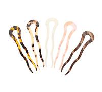 ADOCARN 5pcs Retro Hairpin Vintage Hair Forks U-shaped Hair Clips Acetate Sticks for Women Flower Girl Accessories