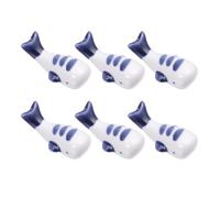 ADOCARN 6 Pcs Ceramic Chopsticks Rack Whale Shape Chopsticks Holder and Rest for Spoon Portable Home Decoration Ornament for Dining Table Decor White Ceramic Tableware Supplies