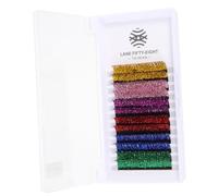 ADOCARN 6pairs Glitter Lashes Eyelash Extensions for Eye Makeup for Halloween Cosplay and Night Out Safe Material for Comfortable Wear