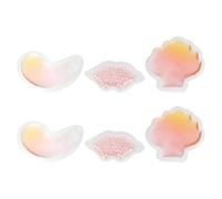 ADOCARN 6pcs Gel Cold Packs for Face Eyes and Lips Reusable Therapy Pads Hot/Cold Functionality Pink Color for Cosmetic Care and Tired Eyes