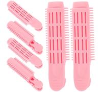 ADOCARN 6pcs Hair Volumizing Clips for Different Hair Types Pink Abs Clip Structure Design Create Fluffy Look at Home for Root Lift