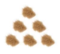 ADOCARN 6pcs Nail Art Decor Removable Plush Fur Ball Decorations for Nail Art with Plush Material Can Be Cleaned Separately