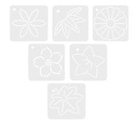ADOCARN 6pcs Plastic Quilting Template Flower Design Sewing Templates Patchwork Accessory Reusable Simplify Sewing Work DIY Craft Tool