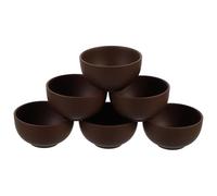 ADOCARN 6pcs Purple Clay Tea Cups Handmade Small Kung Fu Tea for Exquisite Craftsmanship for Family Gatherings and Special Occasions