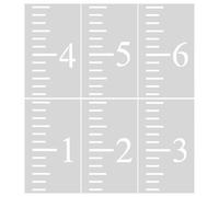 ADOCARN 6pcs Reusable Growth Chart Stencil: DIY Height Measurement Tool for Kids - Rustic Farmhouse Style Paintable Template for Wall Decor