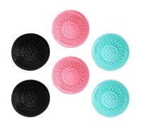 ADOCARN 6pcs Silicone Makeup Tool Cleaner Set Handheld Brush Cleaning Cups and Quick Cleaning Mat for Makeup Eggs and Brushes, Supple and Comfortable,