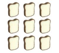 ADOCARN 6pcs Toast Design Cleaning Sponges Lightweight Sponge Scrubbers Dries Quickly Dish Washing Cloths for Kitchen Cleaning