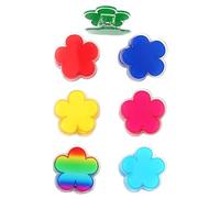 ADOCARN 7pcs Flower Themed Acrylic Clips for Food Bag Sealing and Document Organizing Reusable Decorative Clips with Cute Cartoon Design for Kitchen or Office Use