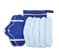ADOCARN 8 Pcs Reusable Menstrual Pads Set for Women with Powerful Absorbing Ability and Portable Polyester Material, Includes Zippered Bag, for Traveling Use During Menstrual Period