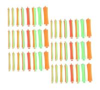 ADOCARN 8 Set 80pcs Curling Rods with Elastic Bands Plastic Hair Rollers for Home and Salon Use Easy DIY Styling Tool