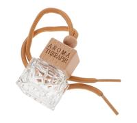 ADOCARN 8ml Essential Oil Diffuser Aromatherapy Diffuser Bottle Car Interior Stylish Glass and Wood Leak-preventing Easy Installation Air Freshener Pendant for Vehicle Use