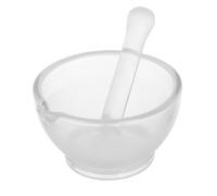 ADOCARN 8oz Glass Mortar and Pestle Set with Pestle Grinder, Spice Mixing Bowl and Garlic Crusher Tool for Pharmacy, Kitchen, and Science Lab Powder Grinding