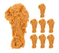 ADOCARN 8pcs Artificial Fried Chicken Legs Fake Drumstick Lifelike Food Props Simulated Plastic Meat For Restaurant Display Models Photography Props Kitchen Table Decor