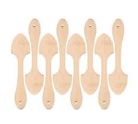 ADOCARN 8pcs Bamboo and Wood Handle Fans with Circular Paper Blades DIY Craft Sticks for Traditional Chinese Folding Fans for Painting and Calligraphy Suitable for Art and Craft Projects