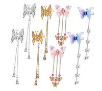 ADOCARN 8pcs Elegant Butterfly Hair Clips with Tassels Moving Hairpins for Women Decorative Accessories for Various Hairstyles Design for -term Use