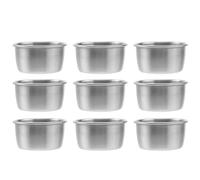 ADOCARN 9 Pcs Stainless Steel Sauce Cup Shallow and Wide Design for Even Mixing, Sturdy for Hot, Cold, and Acidic Mixtures, for Dumplings and French Fries in Food Shops and Catering