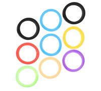 ADOCARN 9Pcs Flexible Silicone Key Covers Set Elastic Key Caps Rings for House and Car 22Cm Protectors Coding Identifier Tags for Office and Home Use