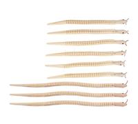 ADOCARN 9pcs Realistic Wooden Snake Toy - Fake Unfinished Wood Wiggly Jointed Snake Props for Prank Garden Decoration Kids Playtime and Holiday Decor