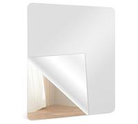 ADOCARN Acrylic Mirror Square Adhesive Mirror Sheet Silver Unbreakable Easy Mounting Sl esign Modern for Homes