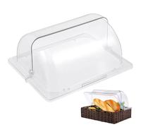 ADOCARN Acrylic Pastry Display Case Dome with Odorless Food Cover Transparent Dessert Showcase for Cakes and Pastries Wide-opening Dustproof Protection for Bakery and Home Use