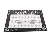 ADOCARN Adhesive Face Jewels 10-piece Set Bling Stickers Rhinestone for Women Sparkly Festival Face Decoration for Halloween and Parties