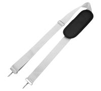 ADOCARN Adjustable Nylon Bag Shoulder Strap, Wide Crossbody Replacement Strap with Metal Hooks, Silver, Non-slip Padded 58.9 Inch for Tool Box, Laptop Messenger Bag, Work and Study