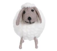 ADOCARN Adorable Felt Sheep Statue Handmade Wool Lamb Ornament for Living Bedroom Decor Cute Farm Animal Figurine