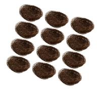 ADOCARN Artificial Bird Nests Mini Simulated 12pcs Creative Design Oakum Material for Garden and Photography Props