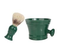 ADOCARN Beard Cleaning Brush Shaving Bowl Polystyrene Material Pig Bristles Create Rich Lather Portable Male Grooming Travel Home Foam Bowl