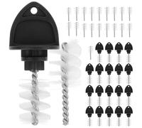 ADOCARN Beer Tap Cleaning Brushes Black Stainless Steel and Pp Material 20pcs Easy to Operate Thorough Cleaning Home Brew Accessories for Draft Beer Faucets
