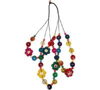 ADOCARN Bohemia Coconut Shell Pendant Necklace Vintage round Floral | Multilayer Woven Design, Lightweight Comfort for Casual Tops and Boho Dresses, Shopping and Summer Outfits