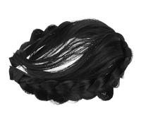 ADOCARN Braided Headband with Faux Bangs Synthetic High Temperature Fiber Hair Extension for Women and Girls Lightweight Hairpiece for Cosplay and Dating