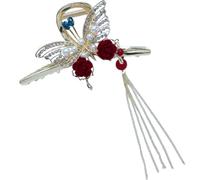 ADOCARN Butterfly-shaped Hair Claw Jaw Clip with Interlocking Teeth Alloy Material, Chic Girly Style Hair Fixing Accessory for Wedding and Dating