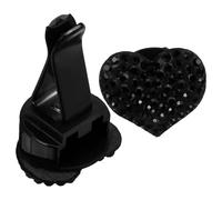 ADOCARN Car Clips Easy Installation Heart-shaped 2pcs with Rhinestone Decoration Black Car Perfume Vent Clips Romantic Interior Accessories for Air