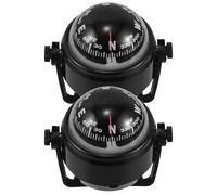 ADOCARN Car Dashboard Compass Abs Material and Easy-to-read Interface 2pcs with Precise Magnetic Declination Adjustment for Outdoor Adventure Use on Truck and Car