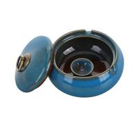 ADOCARN Ceramic Ashtray Lid Smokeless Windproof Ash Holder for Indoor and Outdoor Use Stylish Tabletop Accessory for Office Patio and Home Smokers