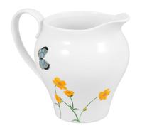 ADOCARN Ceramic Milk Pitcher for Coffee and Sauce with Frothing and Pouring Features, White Porcelain Creamer Jug with 290ml Capacity, for Coffee Shops and Hotels