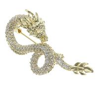 ADOCARN Chinese Zodiac Dragon Brooch Pin Unique Chinese Style Copper Metal Lapel Pin with Vivid Dragon Shape and Wear-resistant Finish, for Business and Wedding Accessories