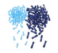 ADOCARN Clamp Connector T-Joint Wire Connectors, 60 Pairs, Blue Insulated Plastic, Quick Splice for Speaker Wiring and Automotive Electrical Wiring