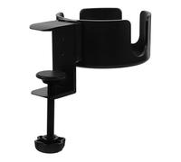 ADOCARN Clip on Cup Holder Table Side Cup Stand with Anti-fall Design and Hook at The Bottom Abs and Aluminium Alloy Material for Buses and Hospitals Desktop Organizer and Mug Shelf